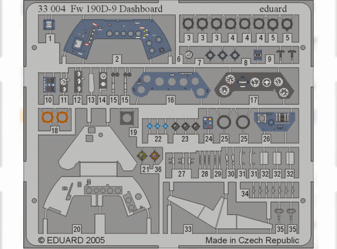 Фототравление Fw 190D-9 dashboard