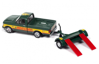 FORD F-150 Pick-up с прицепом (1993), зеленый