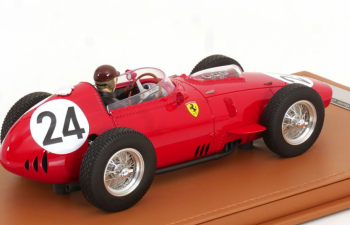 FERRARI F1 Dino 246/256 Team Scuderia Ferrari №24 Winner Reims France Gp (with Pilot Figure) (1959) Tony Brooks, Red