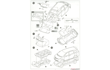 Сборная модель Toyota Estima G/X/Aeras G Package