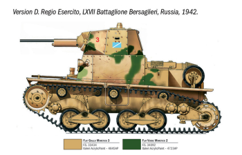 Сборная модель TANK L6/40 Carro Armato Military 1936