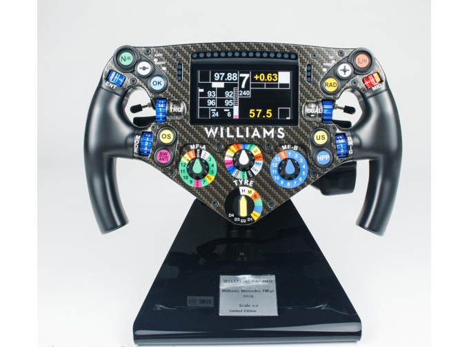 ACCESSORIES Steering Wheel - Volante F1 Fw46 Team Williams Racing Season (2024) Alexander Albon - Franco Colapinto - Logan Sargeant, Black
