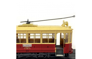 Трамваи. Motrice Standard B (Лион, Франция, 1926), красный/бежевый