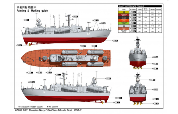 Сборная модель Ракетный катер класса "ОСА" ВМФ России, "ОСА-2"