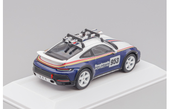 PORSCHE 911 992 №953 Rally Dakar Roughroads With Ski (2023), White Blue