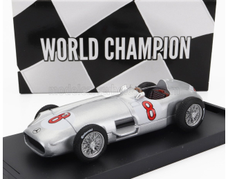 MERCEDES-BENZ F1 W196 №8 World Champion Winner Dutch Gp (1955) Juan Manuel Fangio, Silver