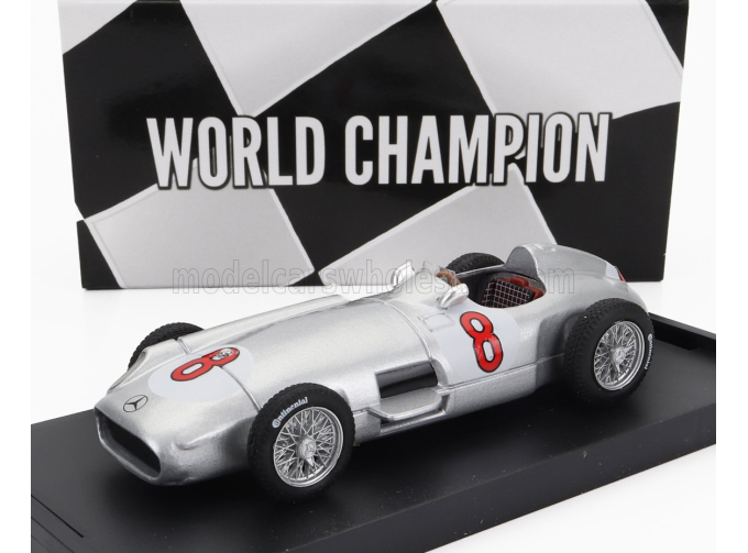 MERCEDES-BENZ F1 W196 №8 World Champion Winner Dutch Gp (1955) Juan Manuel Fangio, Silver
