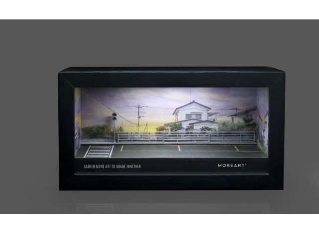 Diorama *Parking lot with light C*, various