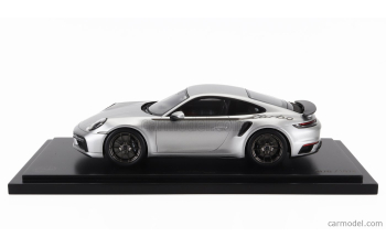 PORSCHE 911 992 Turbo Coupe 2024 - 50th Anniversary 911 Turbo - Con Vetrina - With Showcase, Silver