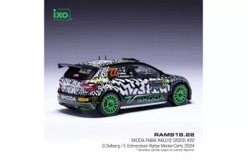 SKODA Fabia Rally2 #22 - Rallye Monte Carlo (2024) Solberg - Edmondson