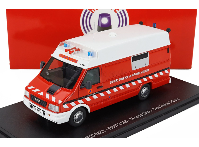 IVECO FIAT Daily Van Picot Vsab Securite Civile Sapeurs Pompiers De Paris (1996), Red White