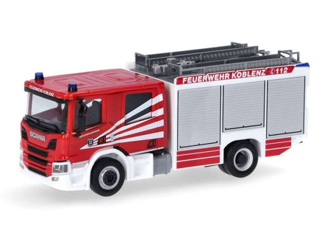 Scania Crewcab CP28 LF Fire Department, red / grey / white
