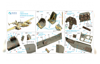 3D Декаль интерьера кабины Bf 110C/D (Eduard)