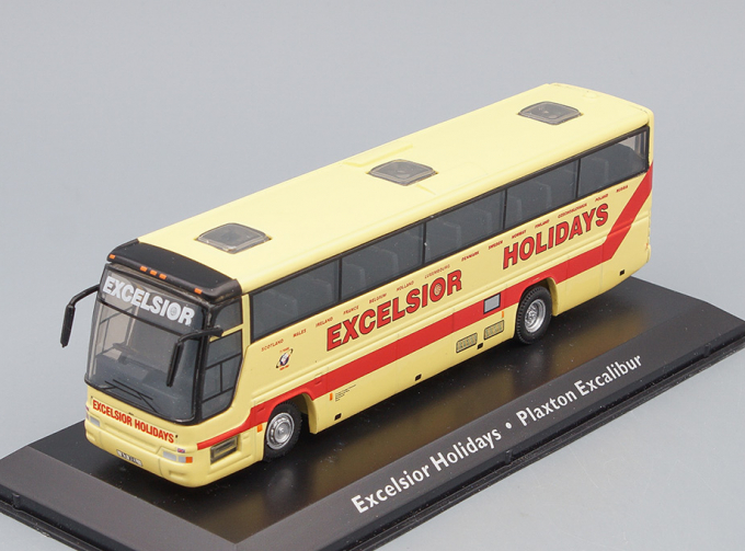 VOLVO B10M-62 Plaxton Premiere Coach "Excelsior Holidays" (1977), yellow