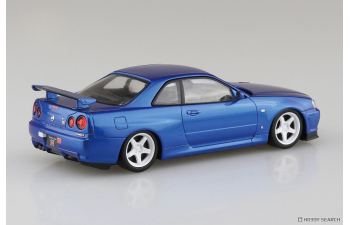 Сборная модель Nissan Skyline GT-R -R34 Custom Wheel (Bayside Blue)