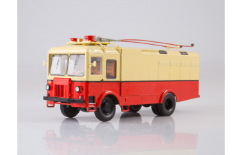 Грузовой троллейбус ТГ-3, красный / бежевый