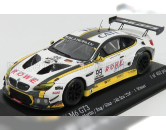 BMW 6-series M6 Gt3 Team Rowe Racing N 99 Winner 24h Spa 2016 A.sims - P.eng - M.martin, White Yellow Black