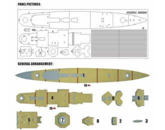 Маска окрасочная HMS CORNWALL (Trumpeter 05353)