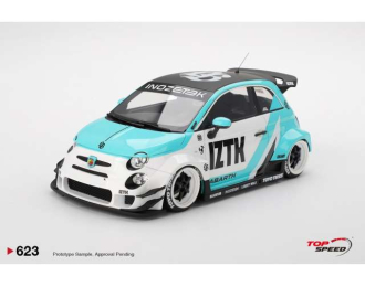 Fiat 595 Abarth LB-Works x Abas Works IZTK, white/blue 2024