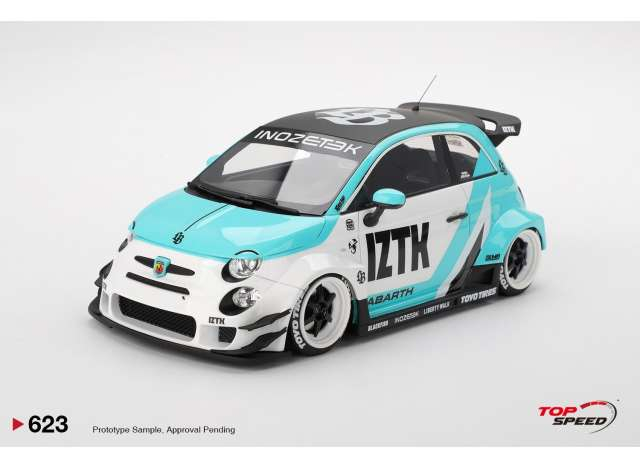 Fiat 595 Abarth LB-Works x Abas Works IZTK, white/blue 2024