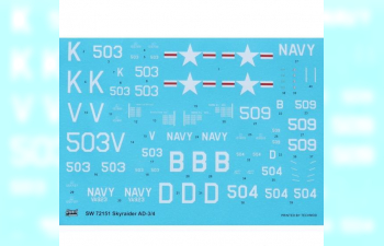 Сборная модель AD-3/4 Skyraider over Korea