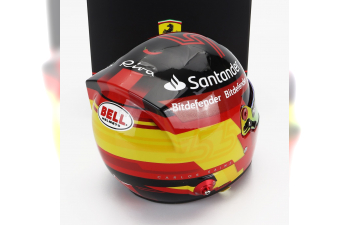 BELL HELMET F1 Casco Helmet Ferrari Sf-23 Team Scuderia Ferrari N55 Season (2023) Carlos Sainz, Red Yellow Black