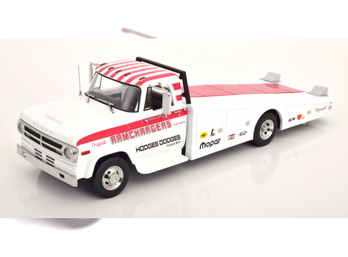 DODGE D-300 Ramp Truck, Ramchargers (1970), white red