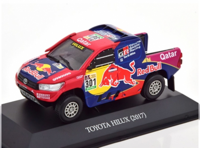 Dakar 2017 Toyota Hilux #301 Nasser Al-Attiyah Qatar, красный с синим и желтым