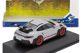 PORSCHE 911 (992) GT3 RS (2023), silver/red