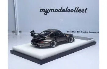 PORSCHE RWB 993 High Wing, pearl grey chrome