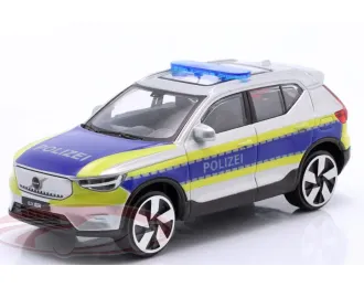 VOLVO EX40 Polizei (2022), white/blue/yellow