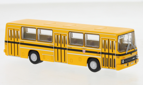 IKARUS 260 гордоской автобус Verkehrsbetriebe Halle Wg. 102 желтый с черным