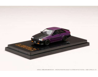 Toyota Corolla Levin GT APEX 2door AE86 with Carbon Bonnet, purple / black