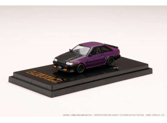 Toyota Corolla Levin GT APEX 2door AE86 with Carbon Bonnet, purple / black
