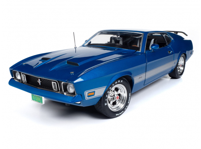 FORD Mustang Mach 1 (1973), blue metallic/silver