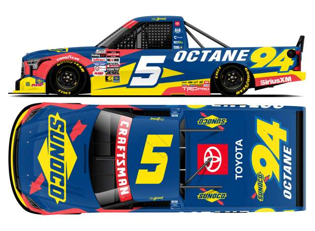 Toyota #5 Toni Breidinger *Sunoco 94 Octane*, blue/yellow/red 2025
