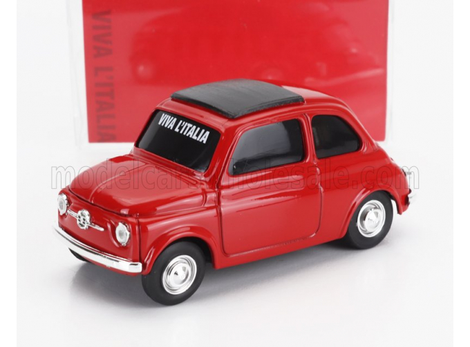 FIAT 500 (1965) - Viva L'italia - Giornata Dell' Unita' Nazionale E Delle Forze Armate, Red