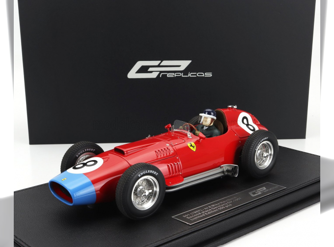 FERRARI F1 801 №8 2nd Germany Nurburgring (with Pilot Figure) Gp (1957) M.Hawthorn, Red Blue