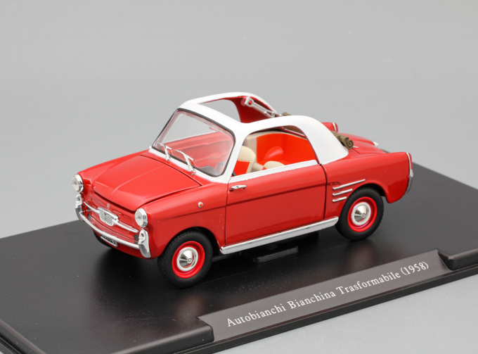 Autobianchi Bianchina Transformabile (1958), red / white