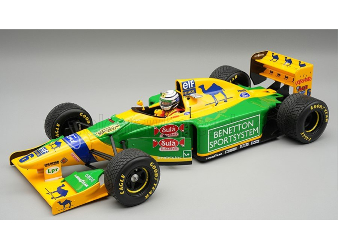BENETTON F1 B193 TEAM BENETTON FORD №6 3rd Donington Park British GP Rain Tires (with pilot figure) Riccardo Patrese (1993)