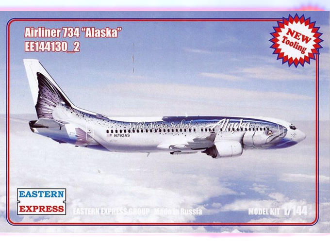 Сборная модель Авиалайнер Boeing 737-400 (Alaska "Рыба")