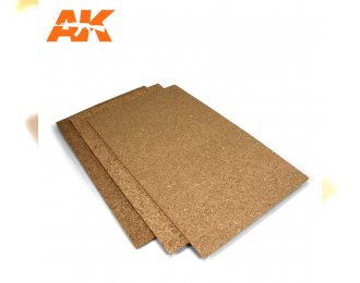 Cork Sheet 200x300x 1-2-3mm fine grained