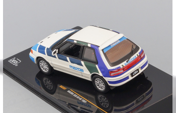 MAZDA 323 GT Ae 1991, White and Blue