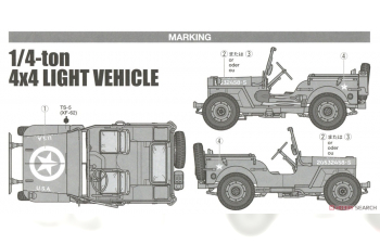 Сборная модель North American P-51D Mustang & 1/4-ton 4x4 Light Vehicle Set