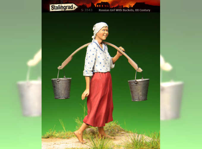 Сборная модель Девушка с ведрами