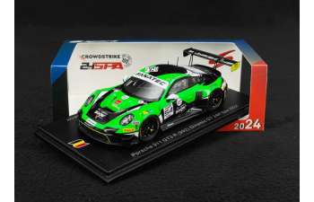 PORSCHE 911 992 Gt3 R 4.2l Team Dinamic Gt №54 24h Spa (2024) Philipp Sager - Guilherme Moura De Olivera - Christopher Zochling - Marvin Dienst, Green Black