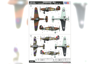 Сборная модель Истребитель Hurricane Mk. 1