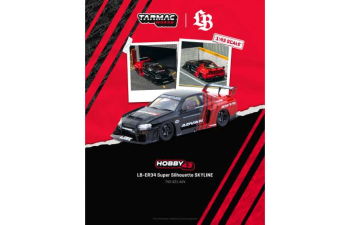 NISSAN Skyline LB-ER34 Super Silhouette *ADVAN*, black/red