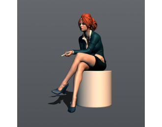 Фигурка Секретарша на перекуре, окрашенная