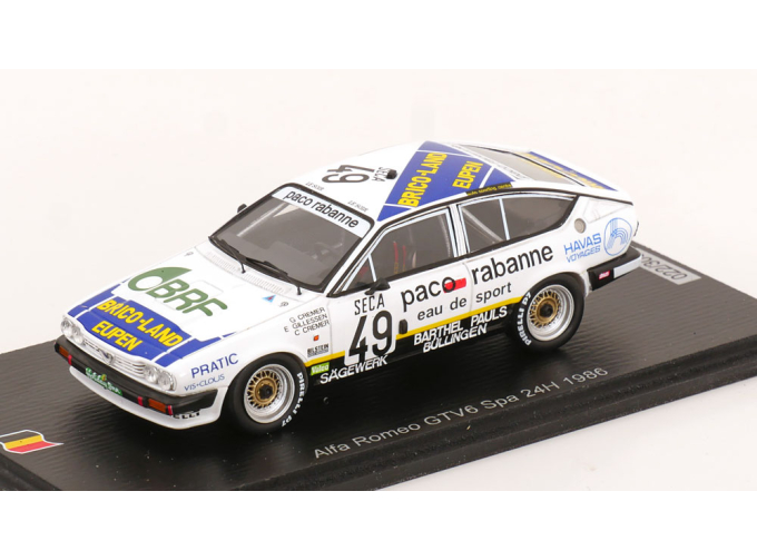 ALFA ROMEO GTV6 No 49 24h Spa, Gillessen/Cremer/Cremer (1986)